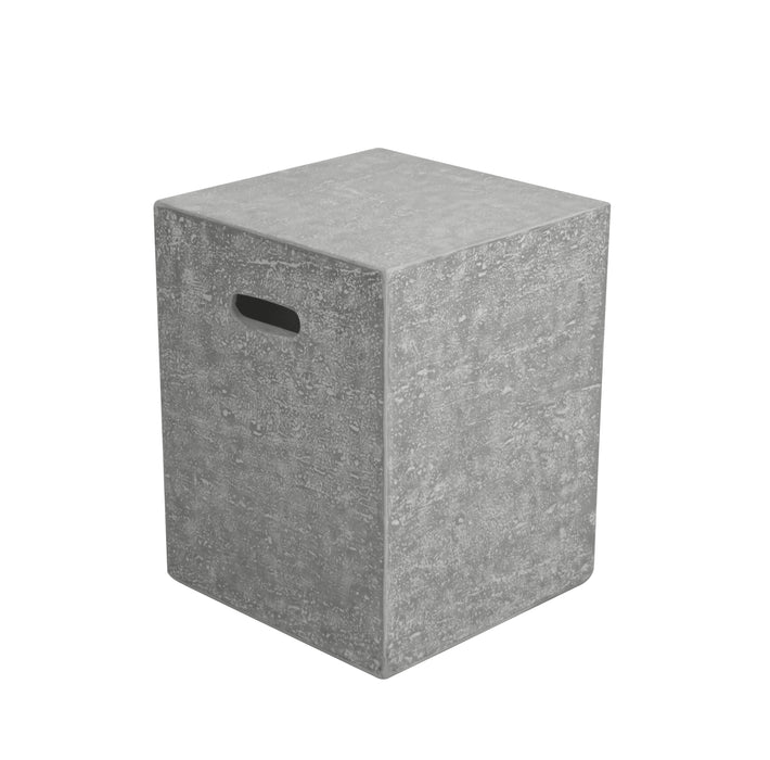 Elementi Square Light Gray Travertine Texture Tank Cover ONB016