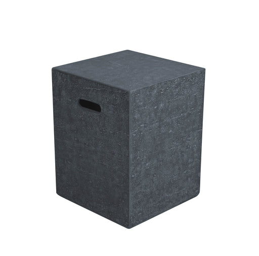 Elementi Square Dark Gray Travertine Texture Tank Cover ONB016