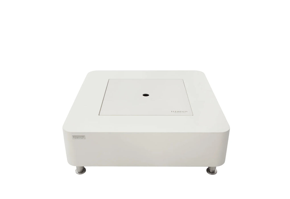 Elementi Perth ECG02 Cream White Ethanol Fire Pit Table with Included Lid