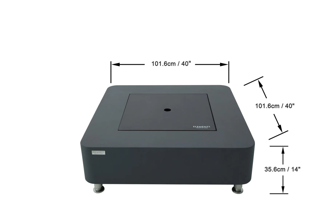 Elementi Perth ECG02 Ethanol Fire Pit Table Dimensions Drawing