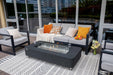 Elementi Sydney ECG01 Slate Black Ethanol Rectangular Fire Pit Table