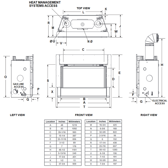 Majestic Jade 42-Inch Direct Vent Gas Fireplace | JADE42IN-B