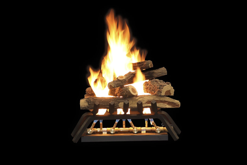 Warming Trends Outdoor Fireplace Kit for 30" Openings - Crossfire Brass Burner System