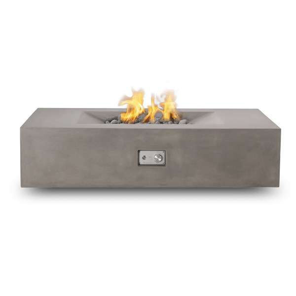 Pyromania Fire Moderne Rectangular Concrete Fire Pit Table