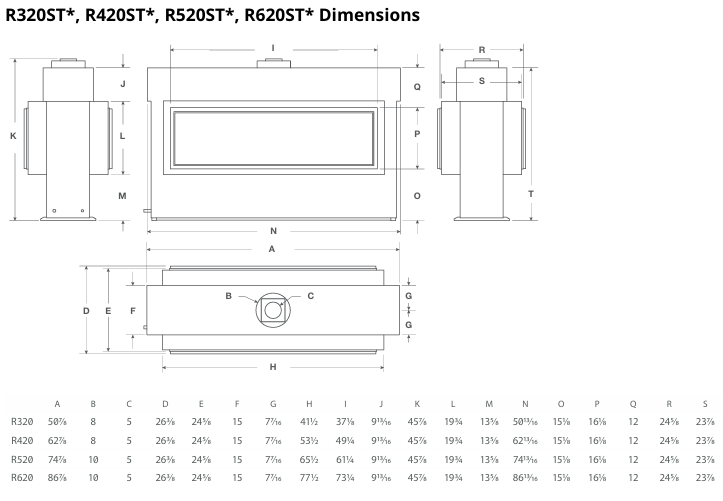 Montigo Exemplar R320ST See Through Direct Vent Gas Fireplace