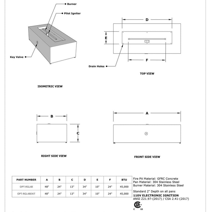 The Outdoor Plus Regal Powder Coated Fire Pit