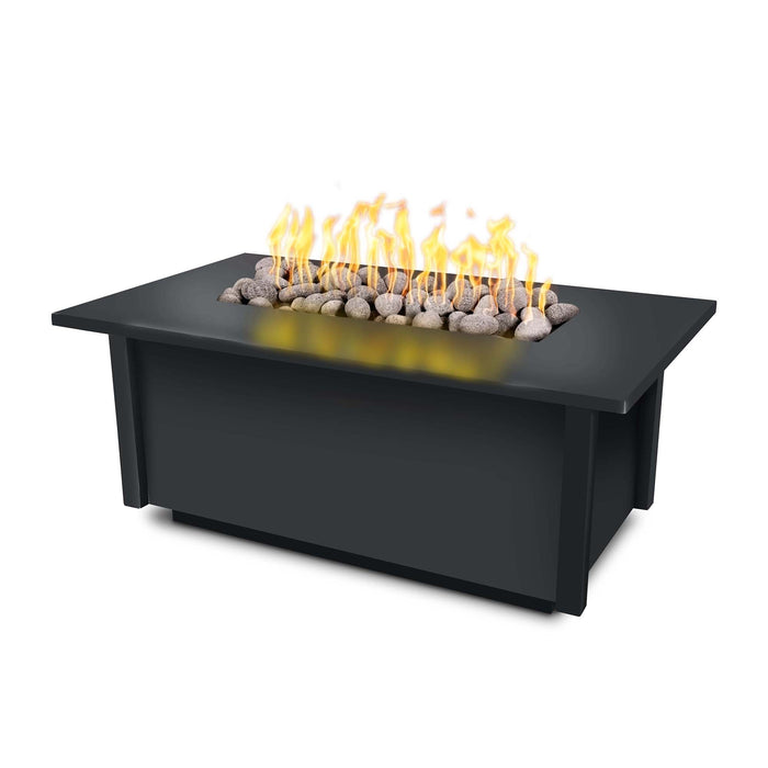 The Outdoor Plus Salinas Metal Rectangle Fire Pit Table