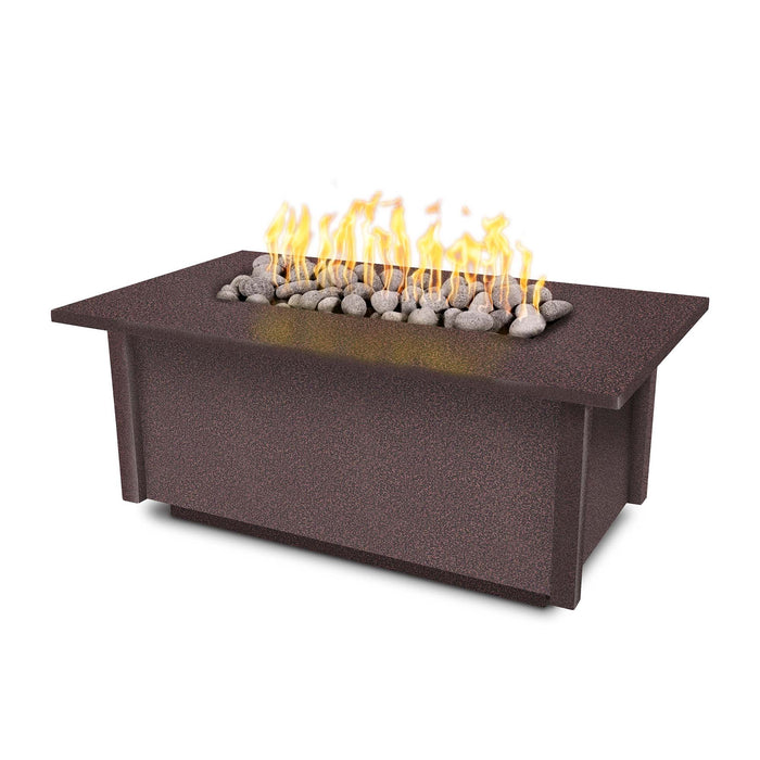 The Outdoor Plus Salinas Metal Rectangle Fire Pit Table