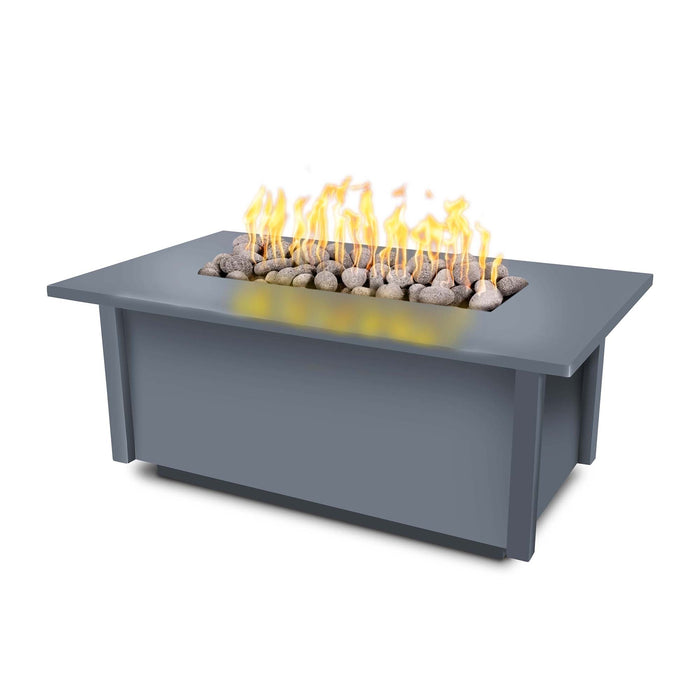 The Outdoor Plus Salinas Metal Rectangle Fire Pit Table