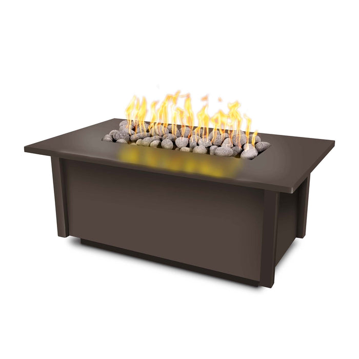 The Outdoor Plus Salinas Metal Rectangle Fire Pit Table