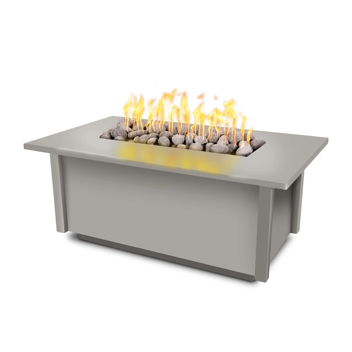 The Outdoor Plus Salinas Metal Rectangle Fire Pit Table