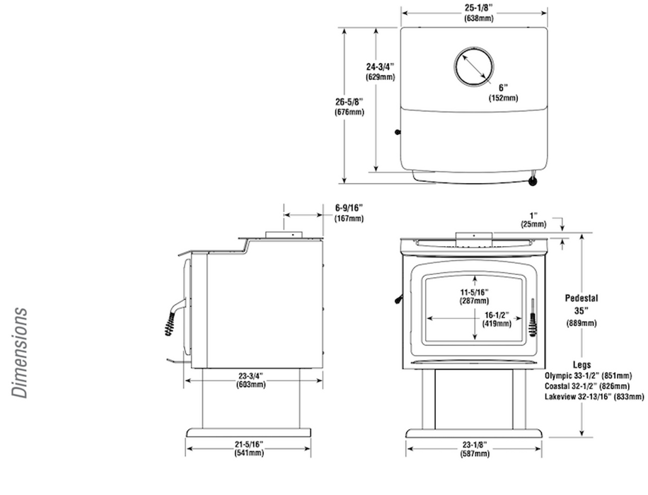 Iron Strike Grandview 230 Wood Burning Stove