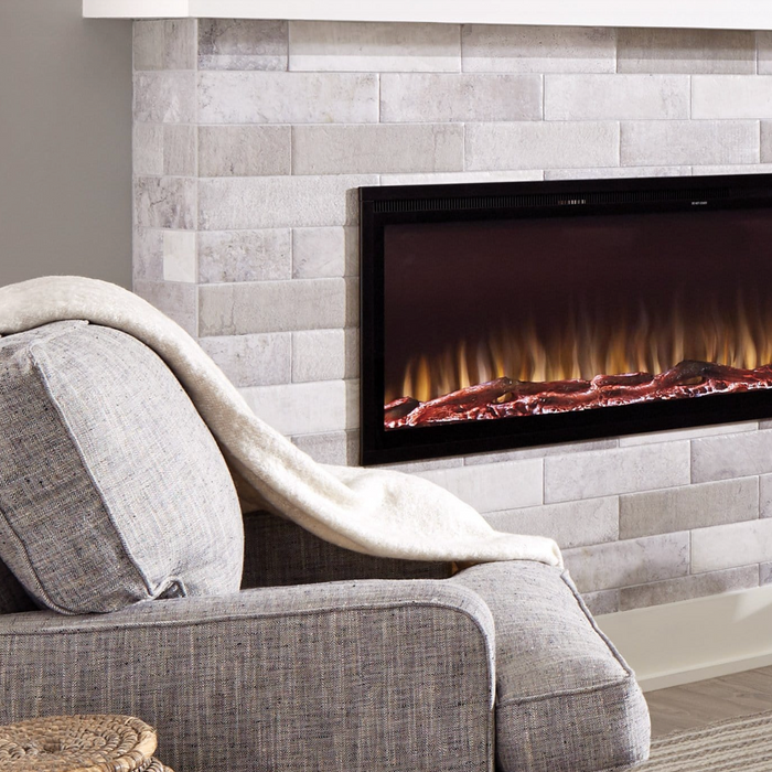 Touchstone - Sideline Elite Smart 80050 84 Inch WiFi-Enabled Recessed Electric Fireplace (Alexa/Google Compatible)