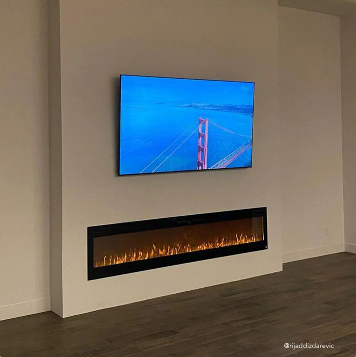 Touchstone - Sideline 100 80032 100 Inch Recessed Electric Fireplace