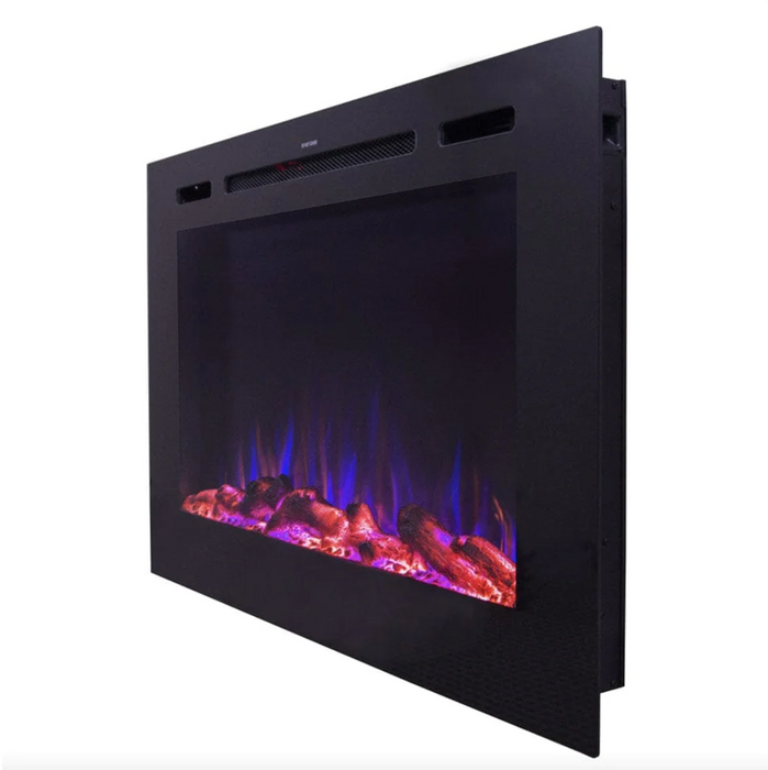 Touchstone - Forte Steel Mesh Screen 80048 40 Inch Recessed Electric Fireplace
