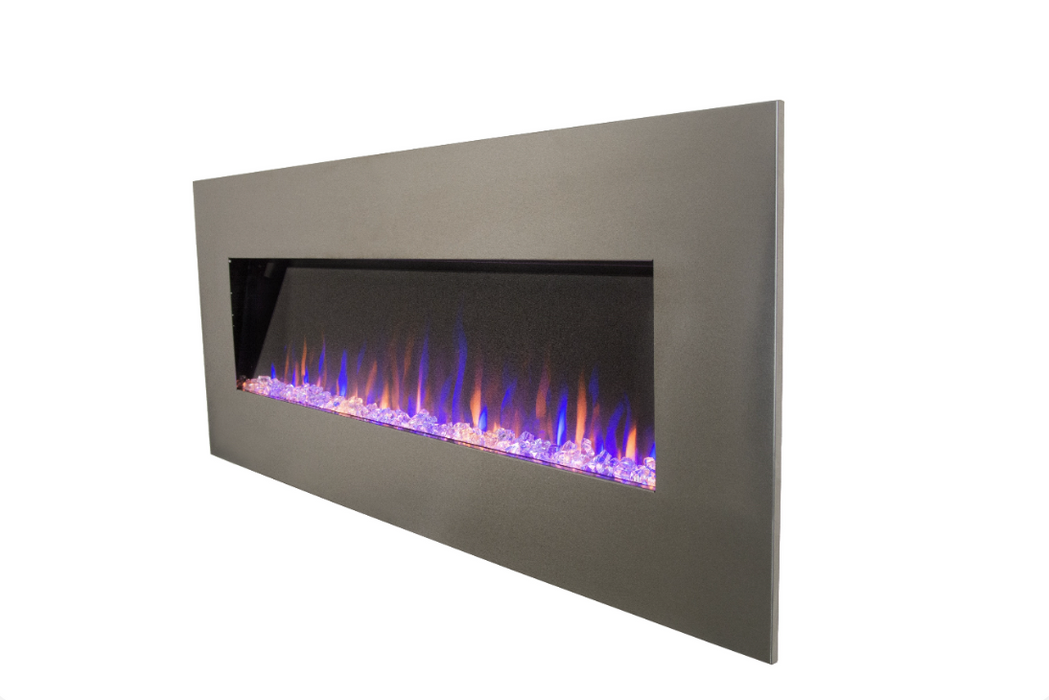 Touchstone - AudioFlare 80024 Stainless 50 Inch Recessed Electric Fireplace