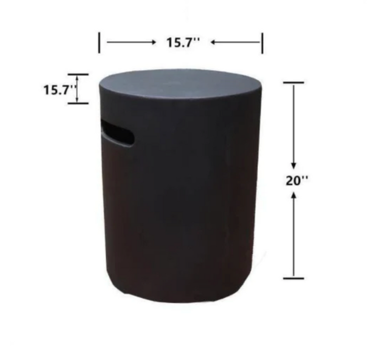 Modeno Round Smooth Tank Cover Dimensions Drawing ONB017