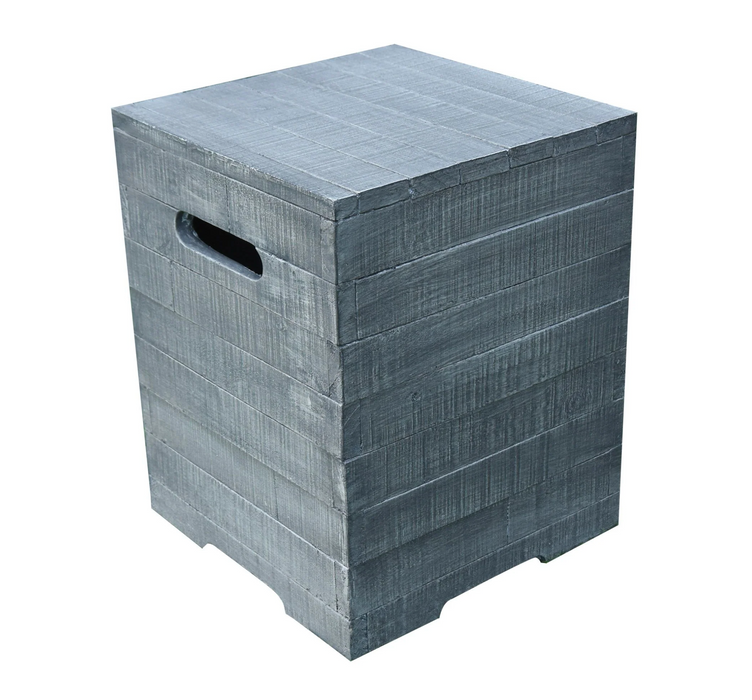 Modeno Square Gray Travertine Tank Cover Image with White Background ONB020