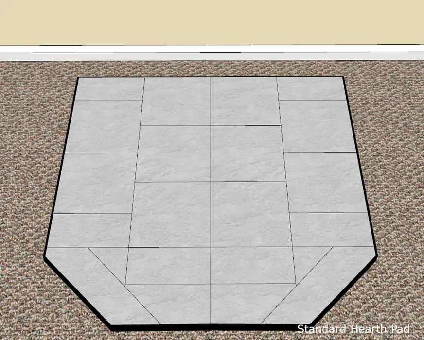 Diamond Hearths Standard Or Corner Hearth Pad Traditional Edge - Western Flagstone