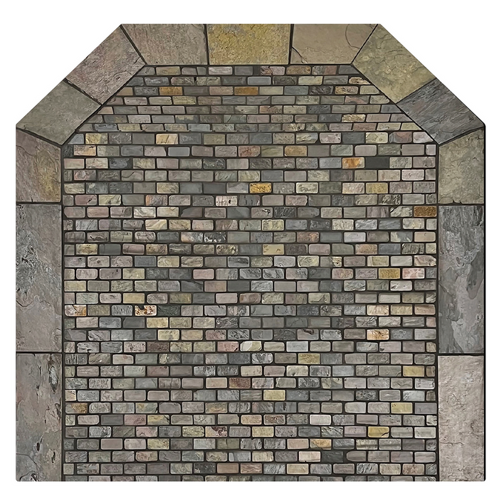 Diamond Hearths Standard Or Corner Hearth Pad Traditional Edge - Western Flagstone