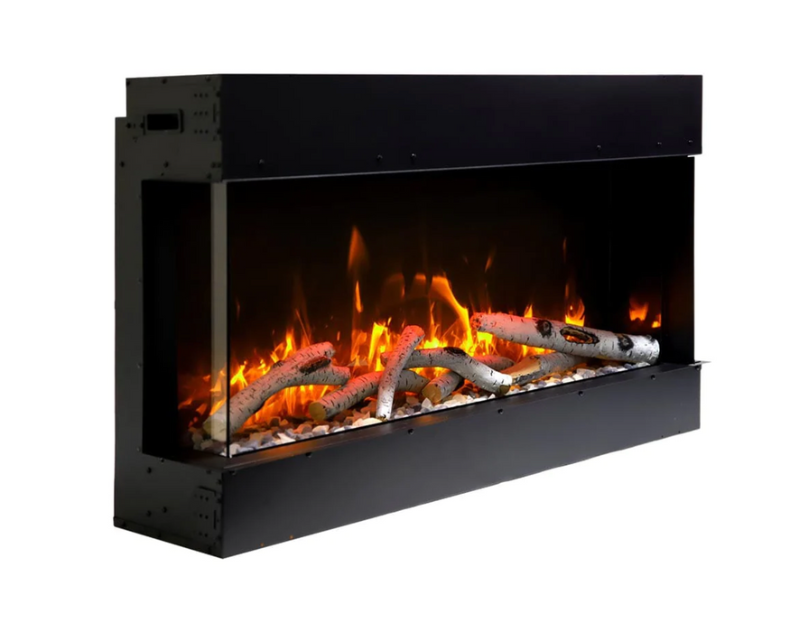 Amantii - True View Slim Smart 3 Sided Built In Electric Fireplace