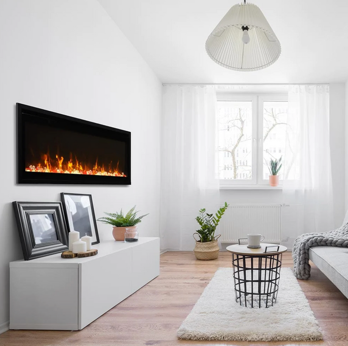 Amantii - Symmetry Xtra Slim Smart Wifi Enabled Electric Fireplace