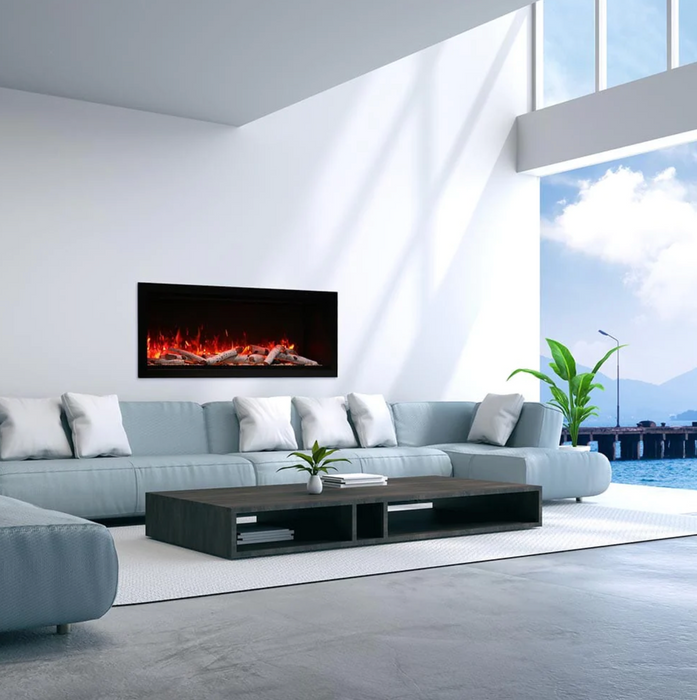 Amantii - Symmetry Xtra Tall Smart Wifi Enabled Electric Fireplace