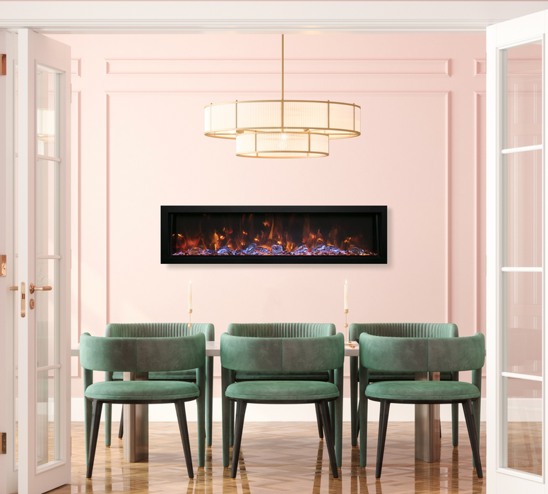 Remii Deep Built-In Electric Fireplace In Dining Room