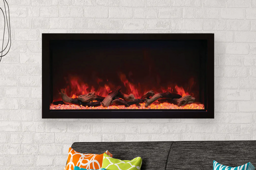 Remii Extra Tall Built-In Electric Fireplace in Living Room