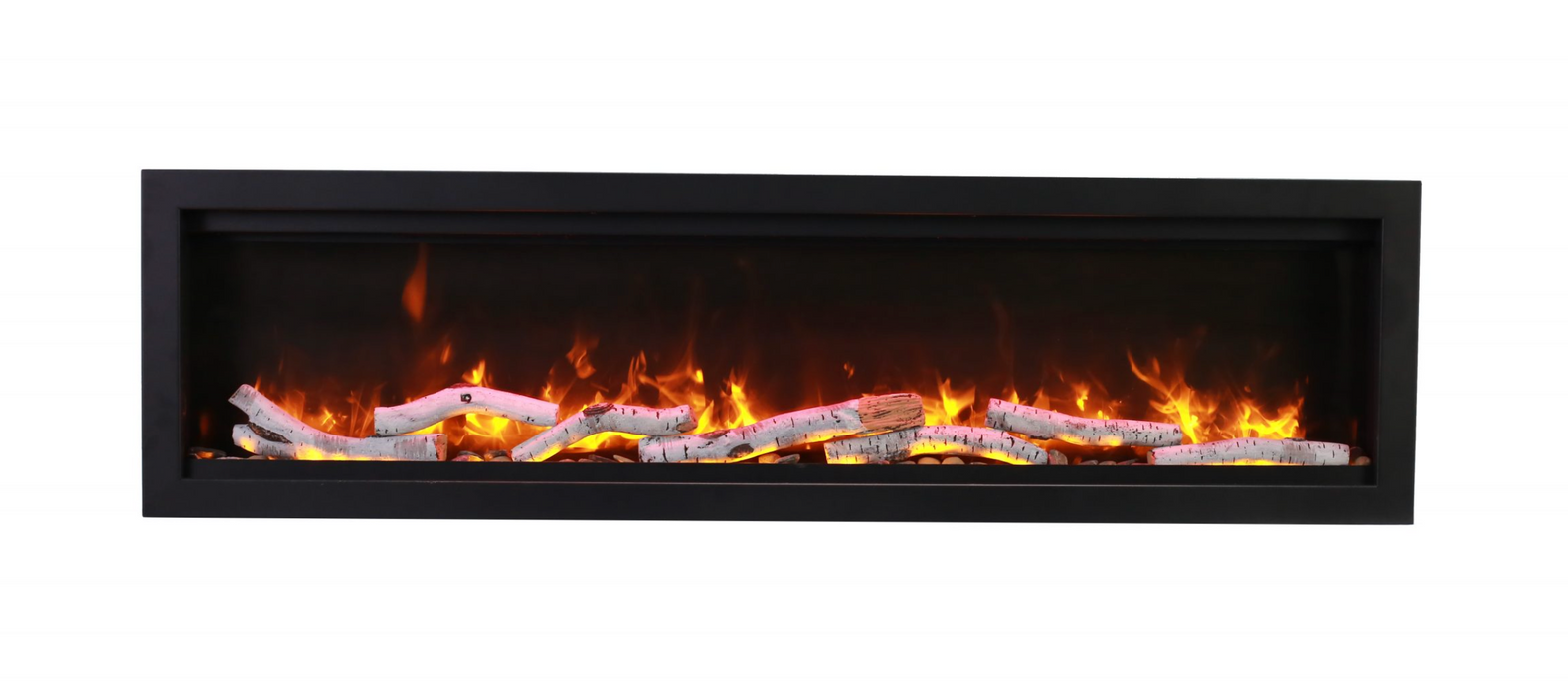 Remii WM Smart Built-In Electric Fireplace with Birch Media Set