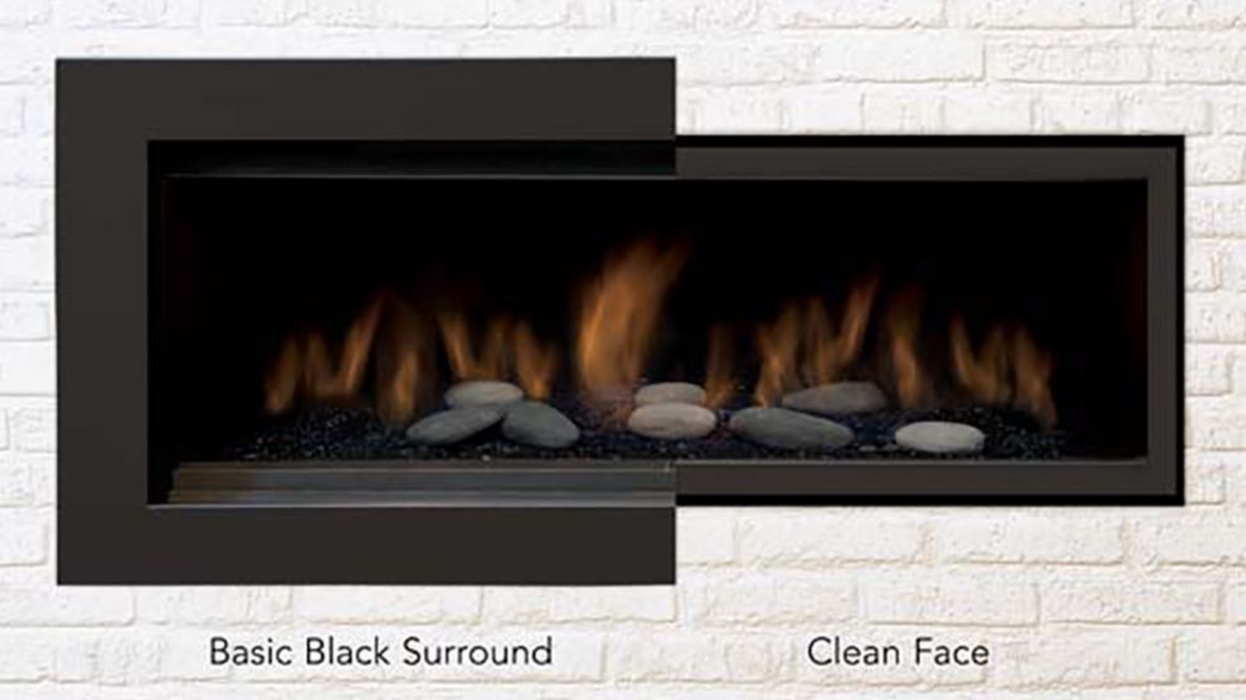 Sierra Flame Austin 65L Direct Vent Linear Gas Fireplace face and surround options