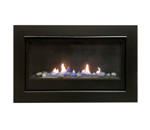 Sierra Flame Boston 36 Builders Linear Gas Fireplace with White Background