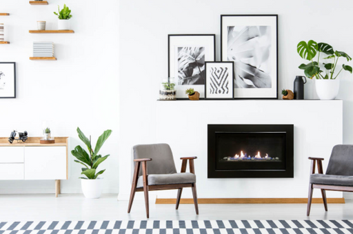 Sierra Flame Boston 36 Builders Linear Gas Fireplace in Living Room