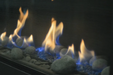 Sierra Flame Boston 36 Builders Linear Gas Fireplace close up on flame