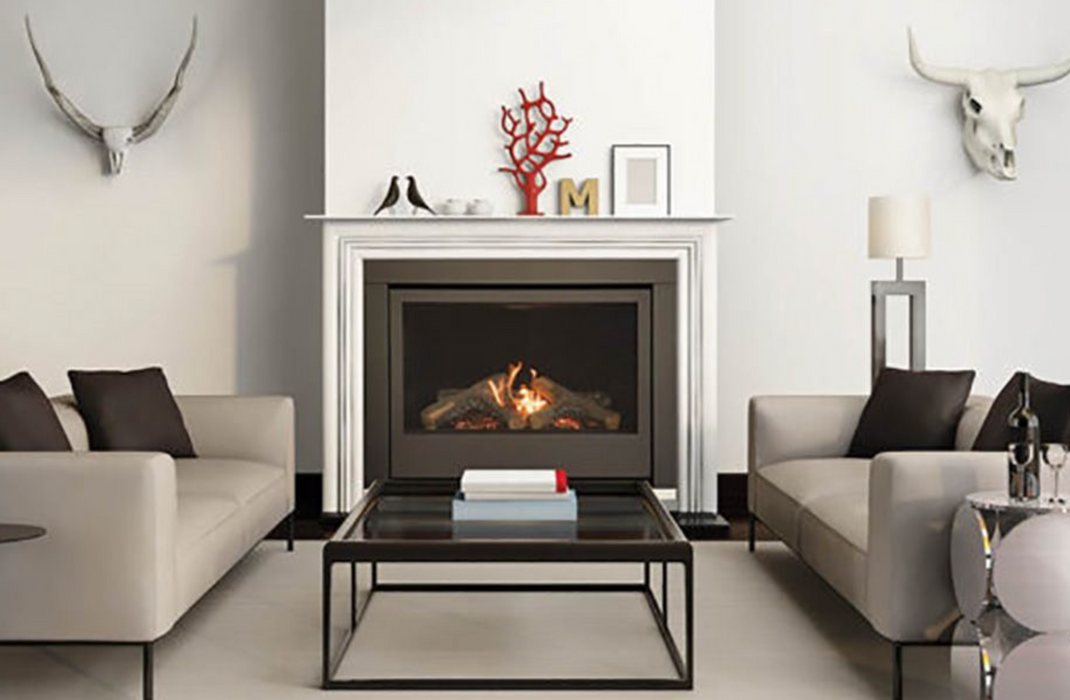 Sierra Flame Thompson 36 Direct Vent Linear Gas Fireplace in Living Room
