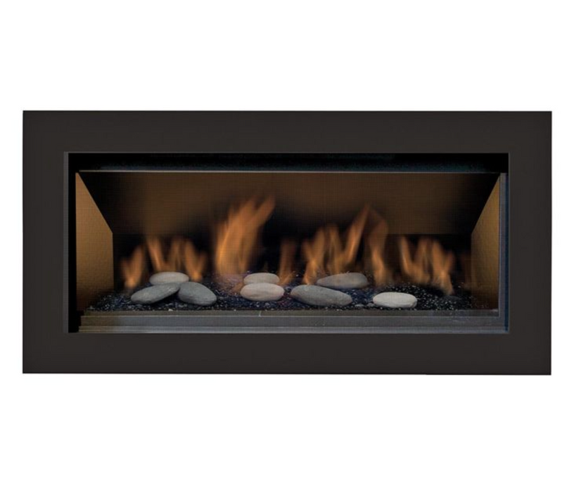 Sierra Flame Lamego 45″ Zero Clearance Contemporary Gas Fireplace with White Background