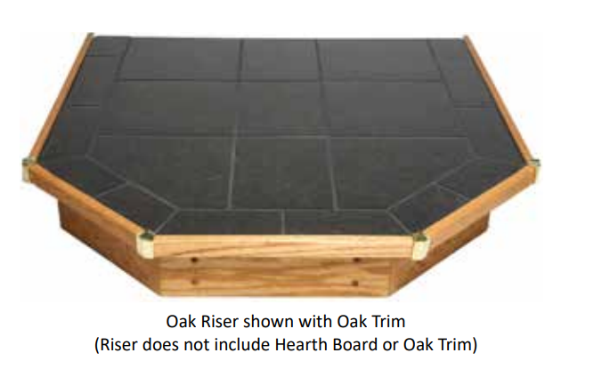 Diamond Hearths Oak Riser