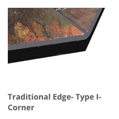 Diamond Hearths Standard Or Corner Hearth Pad Traditional Edge - Western Flagstone