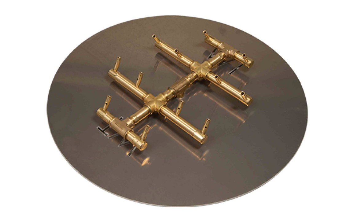 Warming Trends Circular Tree Style XL Crossfire 120K BTU Brass Burner - CFBCTXL120