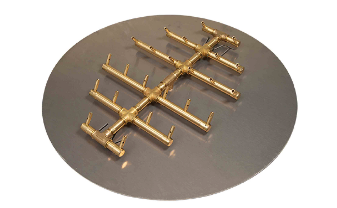 Warming Trends Circular Tree Style Crossfire 240K BTU Brass Burner - CFBCT240