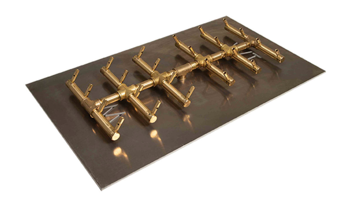 Warming Trends Double Tree Style Crossfire 240K BTU Brass Burner - CFBDT240