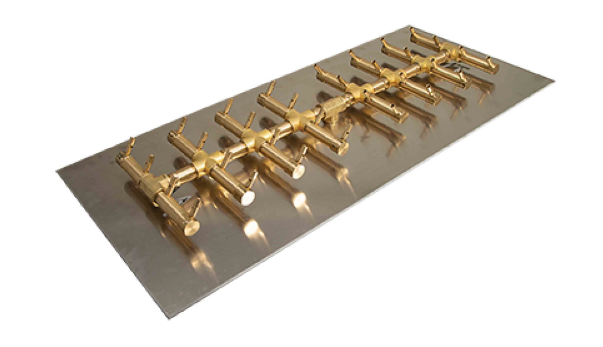 Warming Trends Double Tree Style Crossfire 320K BTU Brass Burner - CFBDT320