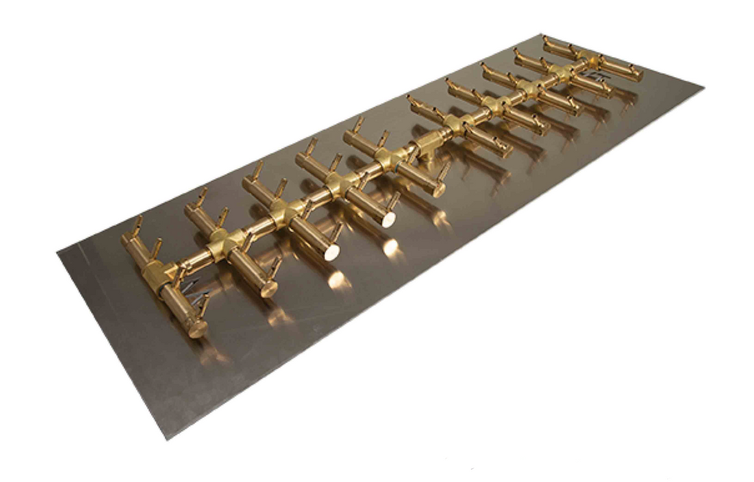 Warming Trends Double Tree Style Crossfire 400K BTU Brass Burner - CFBDT400