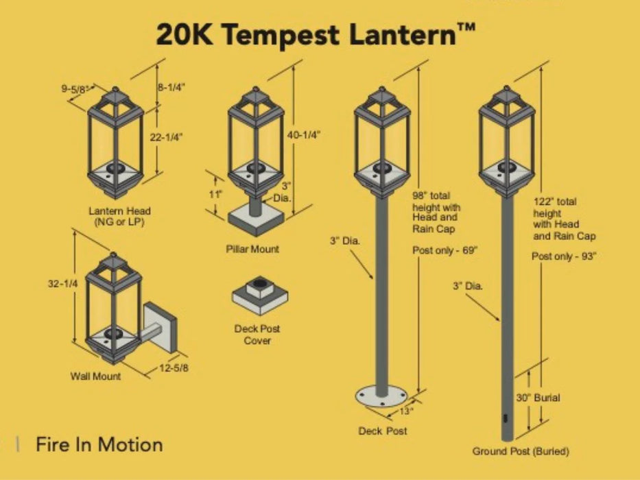 Tempest Torch Lantern 20K BTU Torch Head by Travis Industries