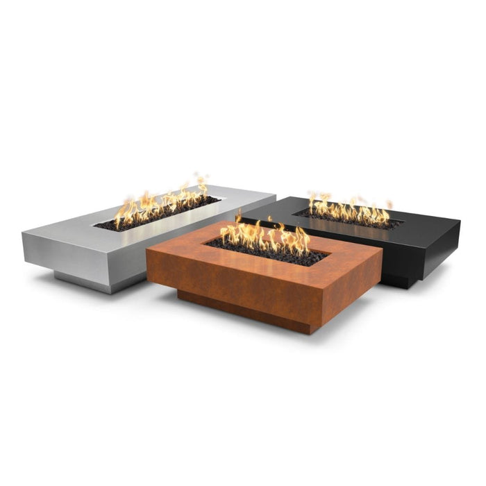 The Outdoor Plus Cabo Rectangular Corten Steel Fire Pit