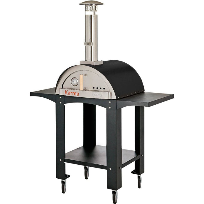 WPPO 25" Karma Series Freestanding Wood Fired Outdoor Pizza Oven with Cart - WKK-015-WS