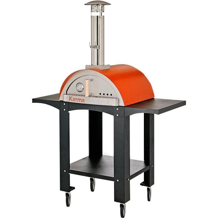 WPPO 25" Karma Series Freestanding Wood Fired Outdoor Pizza Oven with Cart - WKK-015-WS