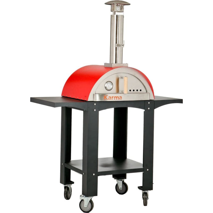 WPPO 25" Karma Series Freestanding Wood Fired Outdoor Pizza Oven with Cart - WKK-015-WS