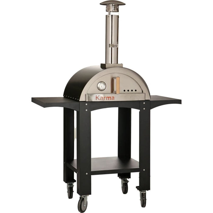 WPPO 25" Karma Series Freestanding Wood Fired Outdoor Pizza Oven with Cart - WKK-015-WS