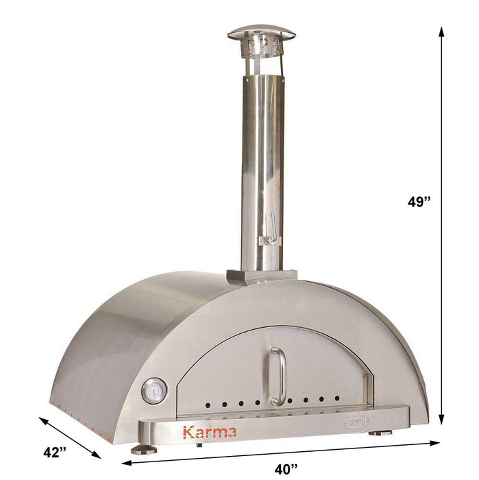 WPPO Karma 42" Professional Wood Fired Pizza Oven - WKK-03S-304SS